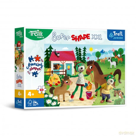 TREFL 60 el. Super Shape XXL Trefliki w stadninie [PUZZLE]