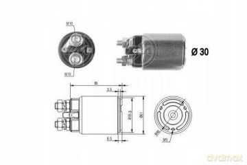 Włącznik elektromagnetyczny, rozrusznik ERA ZM654 Fiat