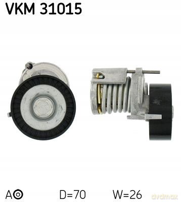 SKF VKM 31015 Rolka napinacza, pasek klinowy wielorowkowy Audi Skoda VW Seat