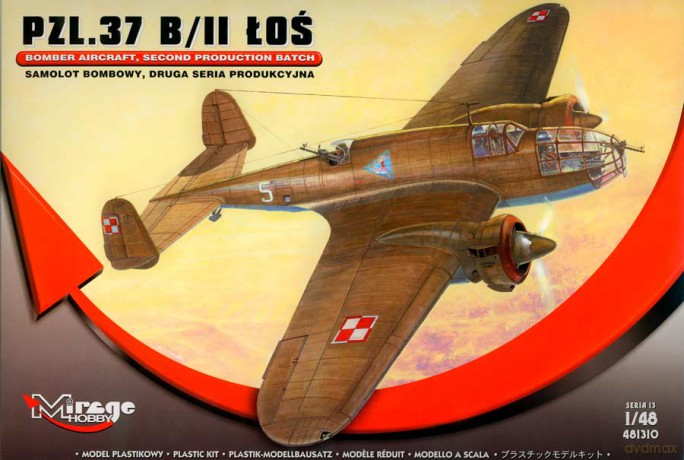 MIRAGE PZL.37 BII Łoś Samolot Bombowy 481310 [MODELARSTWO]