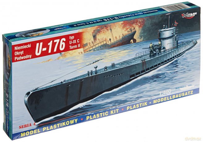 MIRAGE Niemiecki Okręt Podwodny U176 40041 [MODELARSTWO]