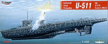 MIRAGE Niemiecki Okręt Podwodny U511 40042 [MODELARSTWO]