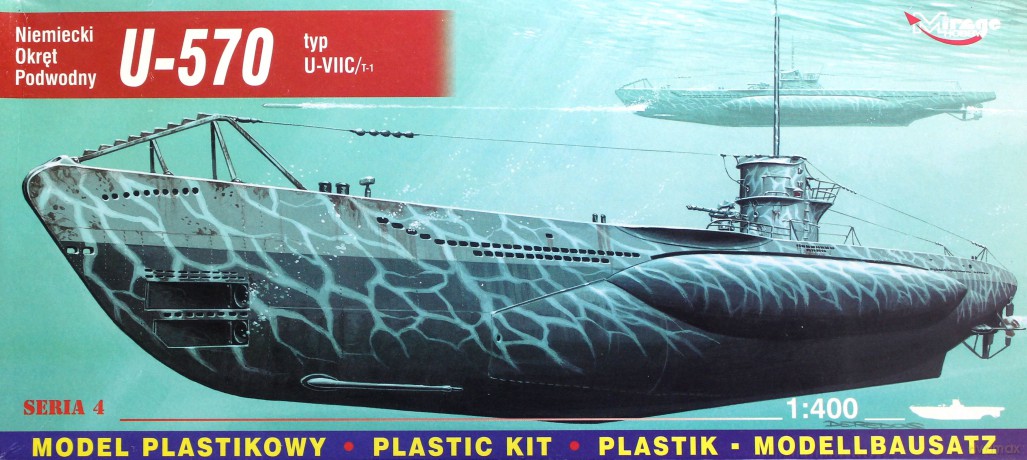 MIRAGE Niemiecki Okręt Podwodny U570 40411 [MODELARSTWO]