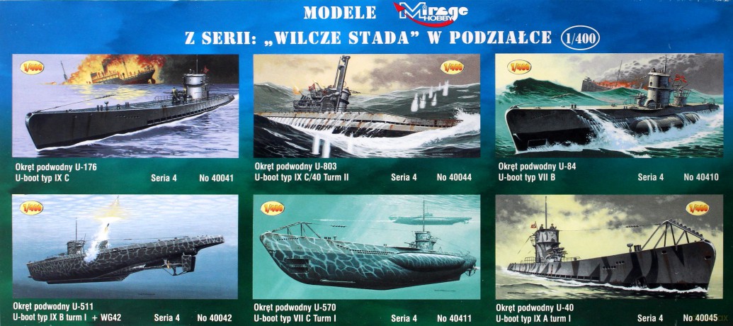 MIRAGE Niemiecki Okręt Podwodny U875 40043 [MODELARSTWO]