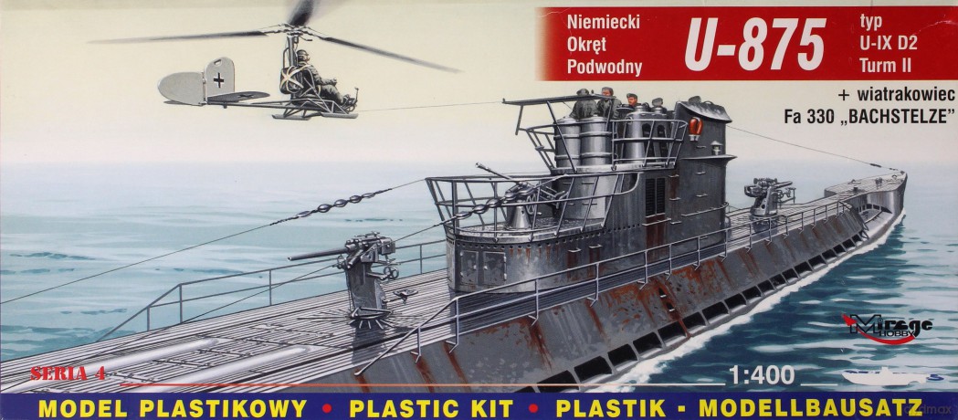 MIRAGE Niemiecki Okręt Podwodny U875 40043 [MODELARSTWO]