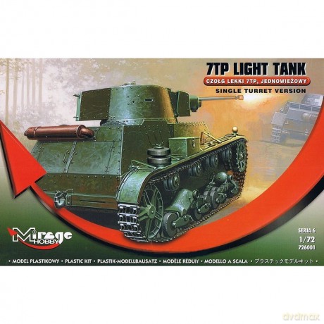 MIRAGE 7TP Tank Single Turret 72601 [MODELARSTWO]