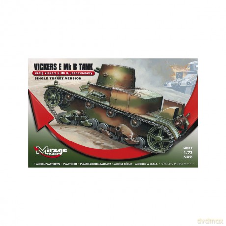MIRAGE Vickers E Mk B (single tur) 72604 [MODELARSTWO]