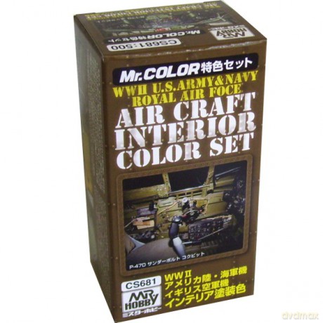 MR.HOBBY Aircraft Interior Color Set WW2 CS681 [MODELARSTWO]