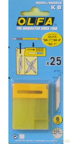 OLFA OSTRZA DO NOŻY AK1 25 szt. KB [MODELARSTWO]