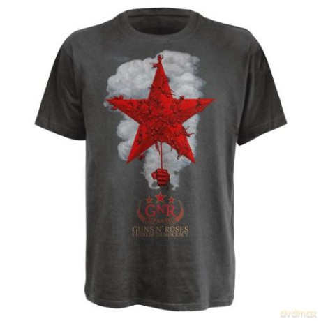 Guns N\' Roses: Star With Smoke L (Grey T-Shirt) [T-Shirt]