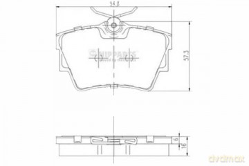 Zestaw klocków hamulcowych, hamulce tarczowe Nipparts J3611047 Opel Renault Nissan