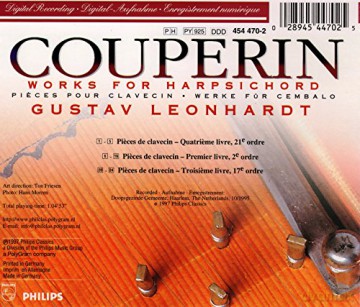 Gustav Leonhardt: Couperin Works For Harpsichord [CD]
