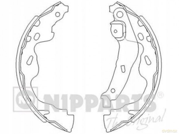 Zestaw szczęk hamulcowych Nipparts J3502082 Opel Suzuki Peugeot Toyota Citroen