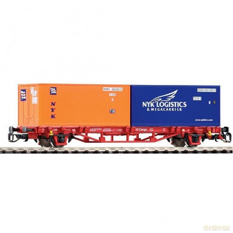 PIKO Wagon Platforma z kontenerami NykTT 47701 [ZABAWKA]