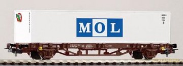 PIKO Wagon z kontenerami Flat MOL BB V 57733 [ZABAWKA]