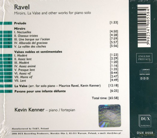 Ravel - Kevin Kenner [CD]
