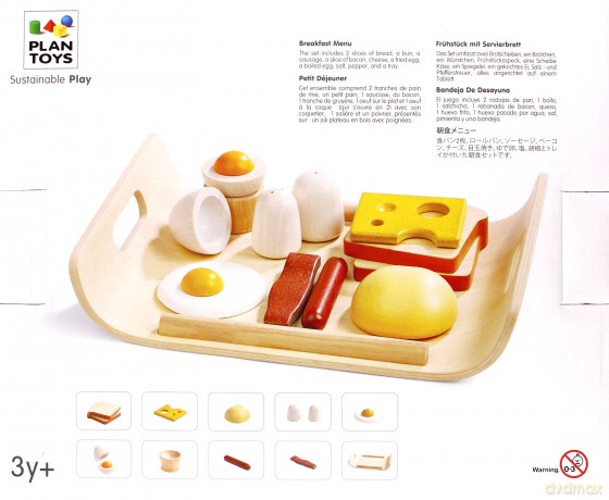 PLAN TOYS Śniadanie na tacy 3415 [ZABAWKA]