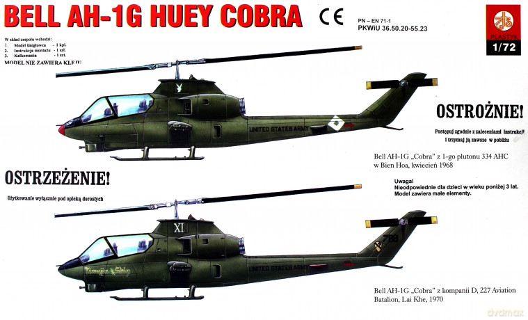 PLASTYK Bell AH1G Huey Cobra S-134 [MODELARSTWO]