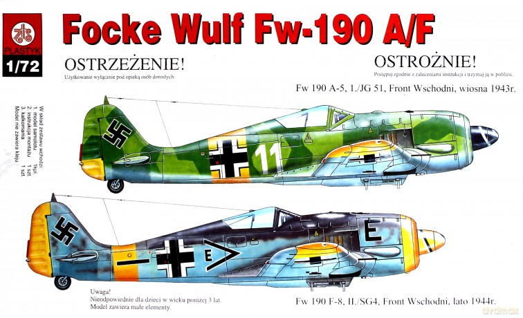 PLASTYK Focker Wulf 190 A5F8 S-013 [MODELARSTWO]
