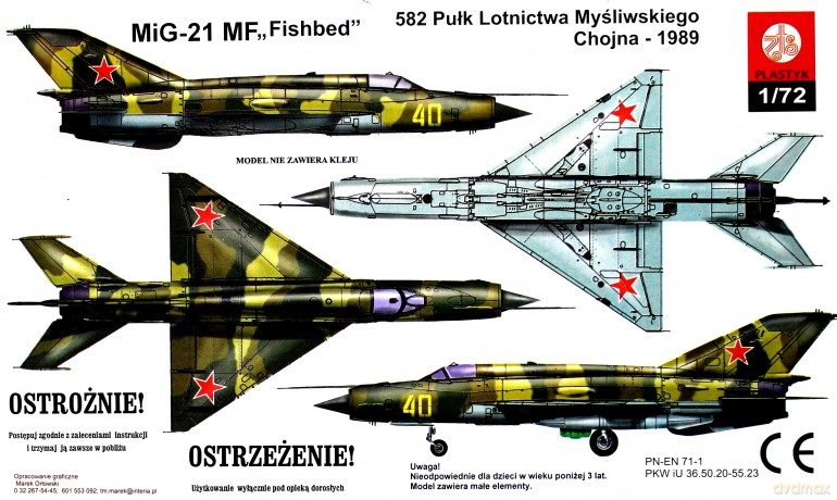 PLASTYK MiG21 MF Fishbed S035 [MODELARSTWO]