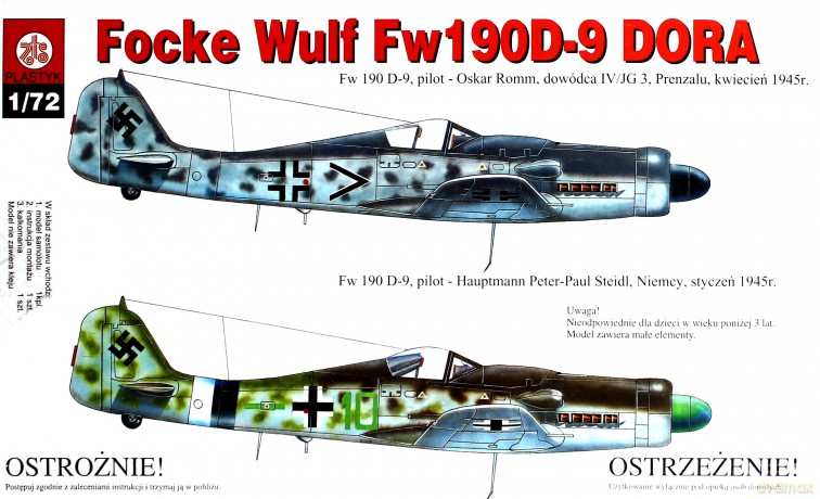 PLASTYK Focke Wulf Fw190D9 Dora S-012 [MODELARSTWO]