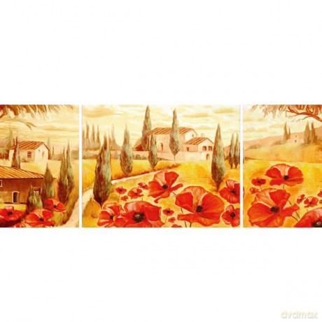 RAVENSBURGER 1000 El. Tryptyk, Maki w Toskanii 199945 [PUZZLE]