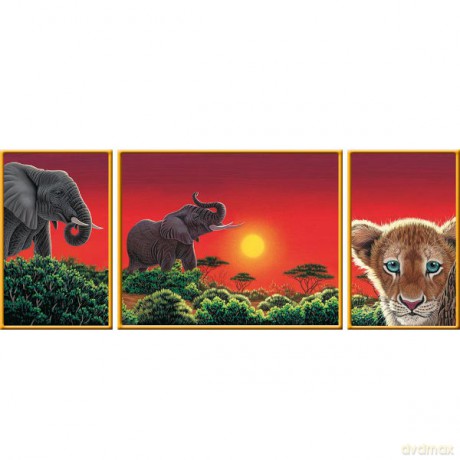 RAVENSBURGER 1000 El. Tryptyk, Serce Afryki 199914 [PUZZLE]