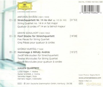 Hagen Quartet: Dvorak Kurtag Schulhoff [CD]