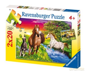 RAVENSBURGER 2X20 El. ŚWIAT KONI 89079 [PUZZLE]