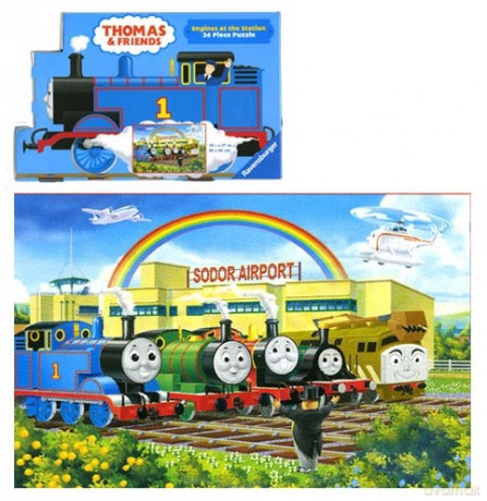 RAVENSBURGER 24 EL.PODŁ. WZYWAJĄC LOKOMOTYWY TT 53322 [PUZZLE]