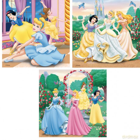 RAVENSBURGER 3x49 el. Księżniczki Disney [PUZZLE]