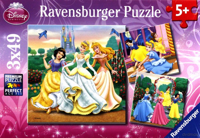 RAVENSBURGER 3x49 el. Księżniczki Disney [PUZZLE]