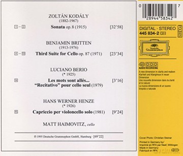 Haimovitz: The 20th Century Cello [CD]