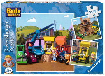 RAVENSBURGER 3X49 El. BOB BUDOWNICZY W PRACY 92383 [PUZZLE]