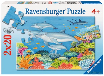 RAVENSBURGER 2X20 El. PODMORSKI ŚWIAT 89802 [PUZZLE]