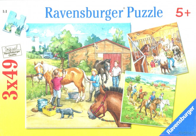 RAVENSBURGER 3x49 Moja Stajnia [PUZZLE]