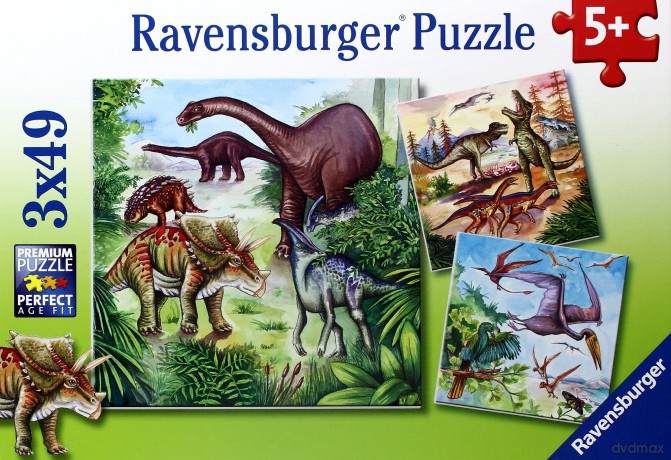 RAVENSBURGER 3x49 el. Dinozaury [PUZZLE]