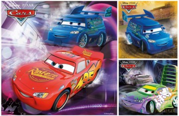 RAVENSBURGER 3x49 el. Cars Na Torze Wyścigowym [PUZZLE]