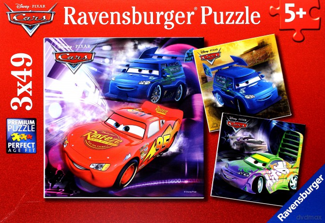 RAVENSBURGER 3x49 el. Cars Na Torze Wyścigowym [PUZZLE]