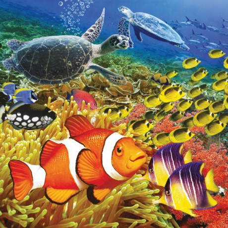 RAVENSBURGER 3X49 El. PODWODNY ŚWIAT 93106 [PUZZLE]