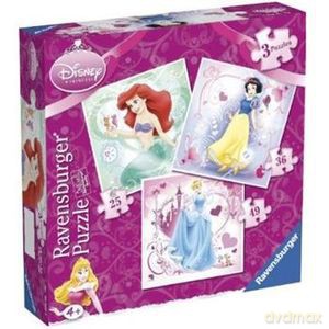 RAVENSBURGER 3 w 1 Księżniczki 70855 [PUZZLE]