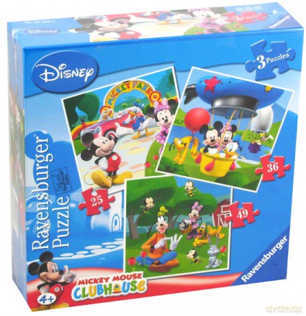 RAVENSBURGER 3 w 1 Park Myszki Miki [PUZZLE]
