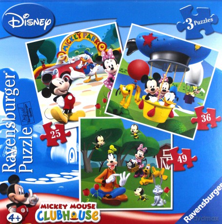 RAVENSBURGER 3 w 1 Park Myszki Miki [PUZZLE]