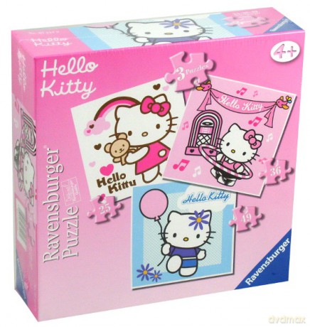 RAVENSBURGER 3 w 1 HELLO KITTY 72170 [PUZZLE]