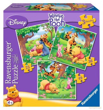 RAVENSBURGER 3 w 1 Zabawa Z Kubusiem [PUZZLE]
