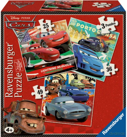 RAVENSBURGER 3 w 1 AUTA 2 new 2011 72224 [PUZZLE]