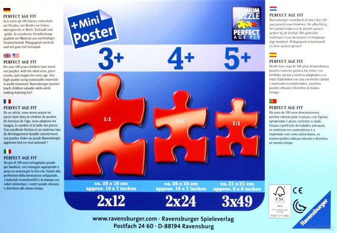 RAVENSBURGER 3x49 el. Auta 2 New [PUZZLE]