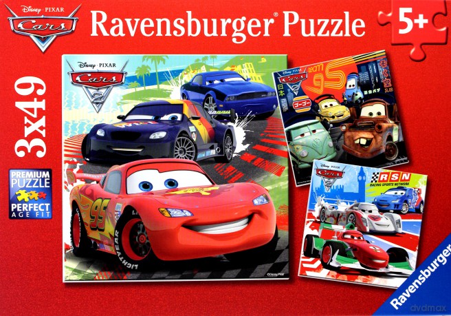 RAVENSBURGER 3x49 el. Auta 2 New [PUZZLE]