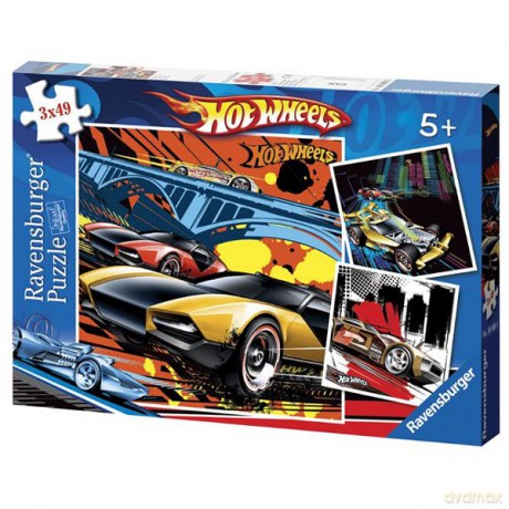 RAVENSBURGER 3X49 El. Hot Wheels 93533 [PUZZLE]