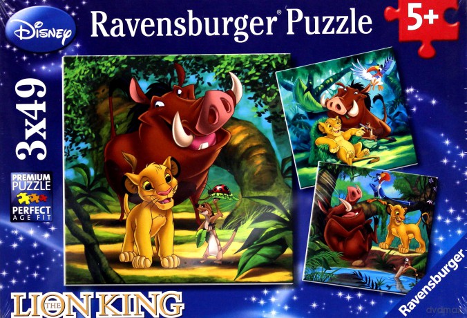 RAVENSBURGER 3X49 El. Król Lew 93953 [PUZZLE]